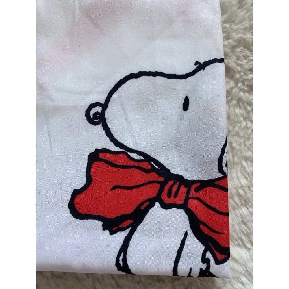 Peanuts Snoopy Woodstock Christmas Presents Fabric‎ Shower Curtain 72X72” NEW